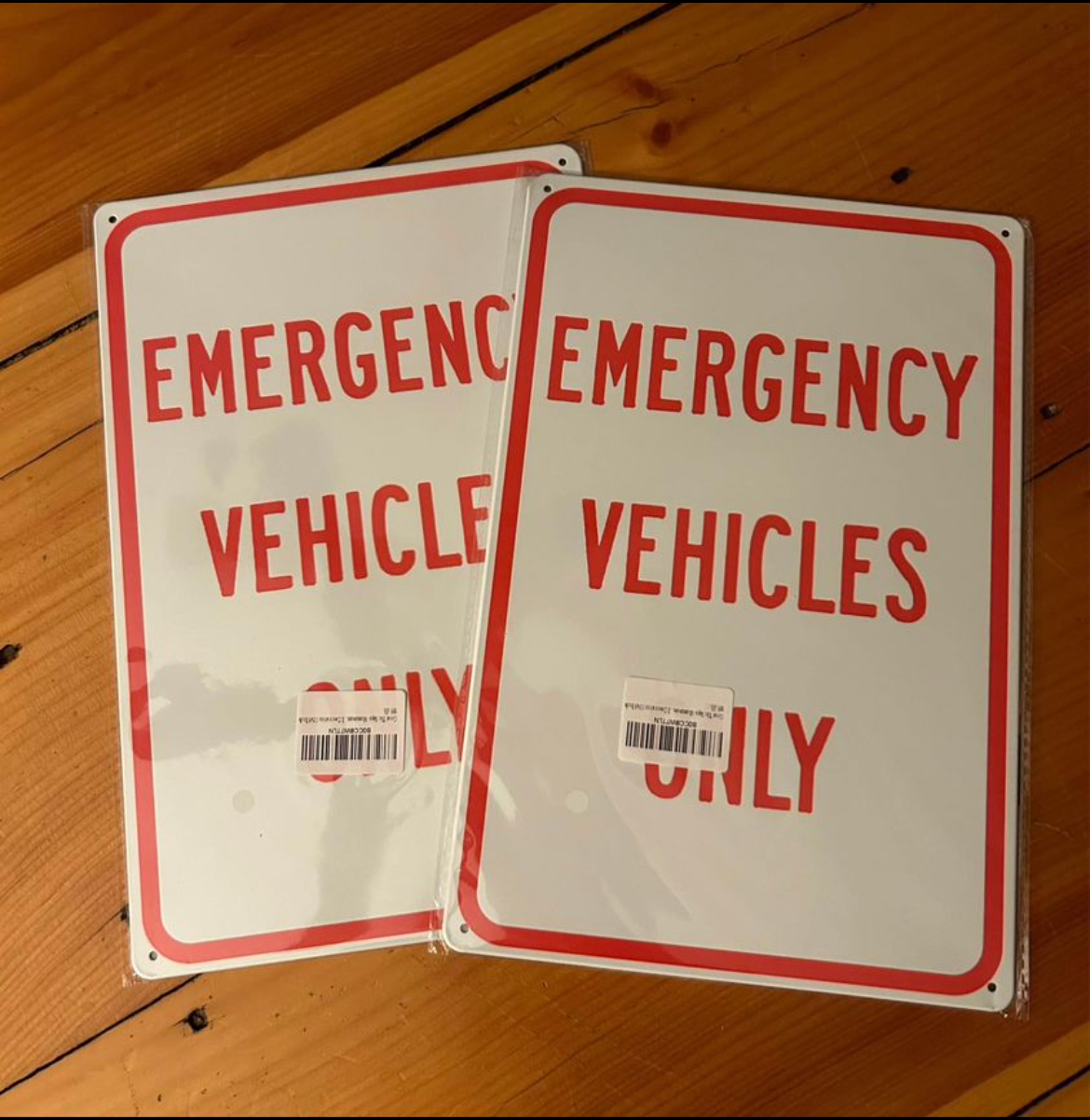 Emergency Vehicle Signs (2)